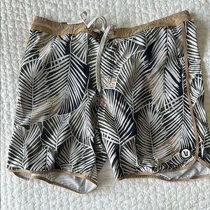 Leaf Print Swim Shorts